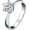 Women rings 925 sterling silver cubic zirconia diamond engagement wedding ladies rings
