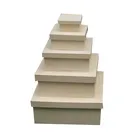 Antique unfinished wooden jewelry gift boxes