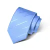 China Manufacturer Fancy Custom Tie Silk Pure Blue Striped Neckties for Men