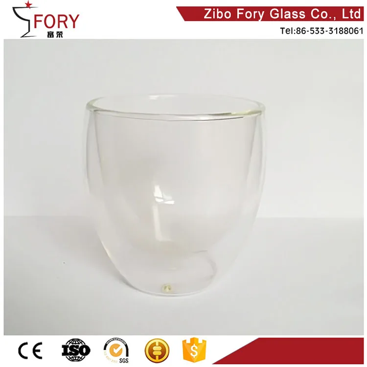 size double wall glass mug wholesale cheap glass tea cup coffee