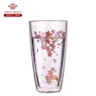 Glass Tableware Heat Resistant Cheap Transparent Double Layer Wall Glass Cup For Tableware