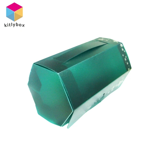 Hot Selling Blister Hexagon Die Cut Folding Plastic Gift Packaging Box