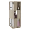 Swivelling Three Tier CD/DVD Storage Tower sonoma oak color for home living room