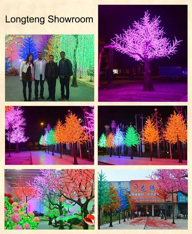 outdoor 3m artificial warm white led maple tree light