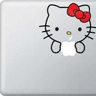 Hello Kitty Pattern die cut animal shape notebook laptop sticker