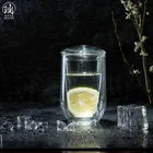 Double Wall Drinking Glass High Borosilicate Glass Cup Clear Tea Tumbler