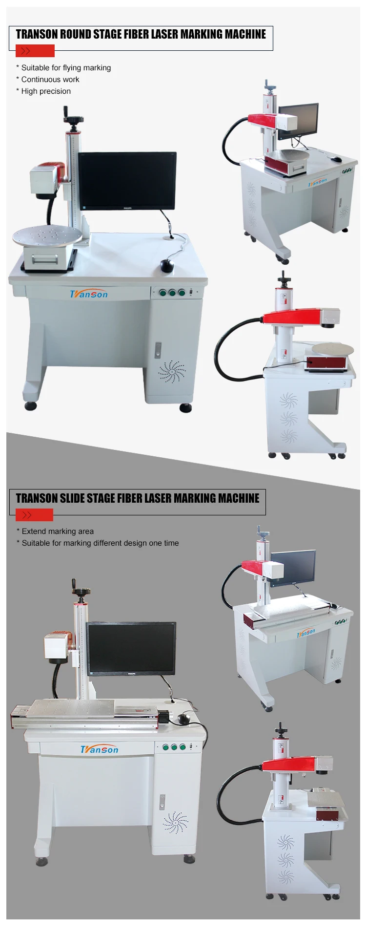 Sliding Work Table Metal Fiber Laser Marking Engraving Machine