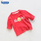 Custom printed long sleeve kids t shirt autumn winter children wear wholesale baby boys clothes fashion t shirts