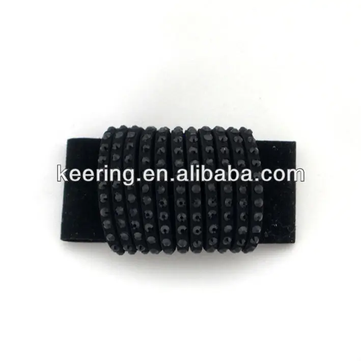 Black Beaded Shoes Decoration Accessories For