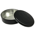 Round Matt Black Metal Tins Cookies Metal boxes