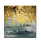 Handmade simple decor famous modern large canvas gold foil wall art print abstract oil painting