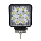 Waterproof square work lamp flood beam12v Emark 27W led work light for offroad car truck tractor ATV UTV