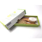 wooden kids small pocket mini thin nylon hair brush,baby hair brush and comb set