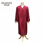 Wholesale Shiny Maroon Choir Robes Church Gown