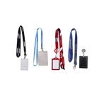 Customized silk printing lanyard badge with plastic buckle