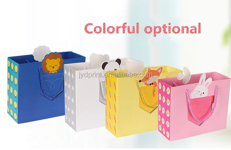 musical cartoon paper gift bags and boxes with custom sound chip