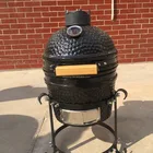 Mini Portable Ceramic BBQ Grill on Table for Garden Barbecue