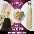 Grade 10A Real 100% remy russian hair silky straight flat tip hair extensions factory wholesale