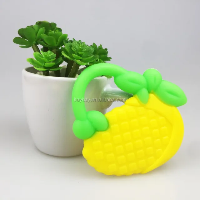 soft silicone baby teether infant teething toys owl pendant