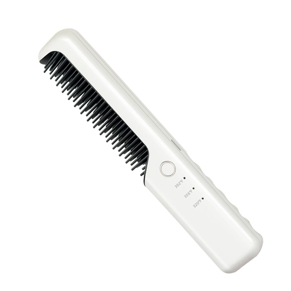 titanium hair brush straightener