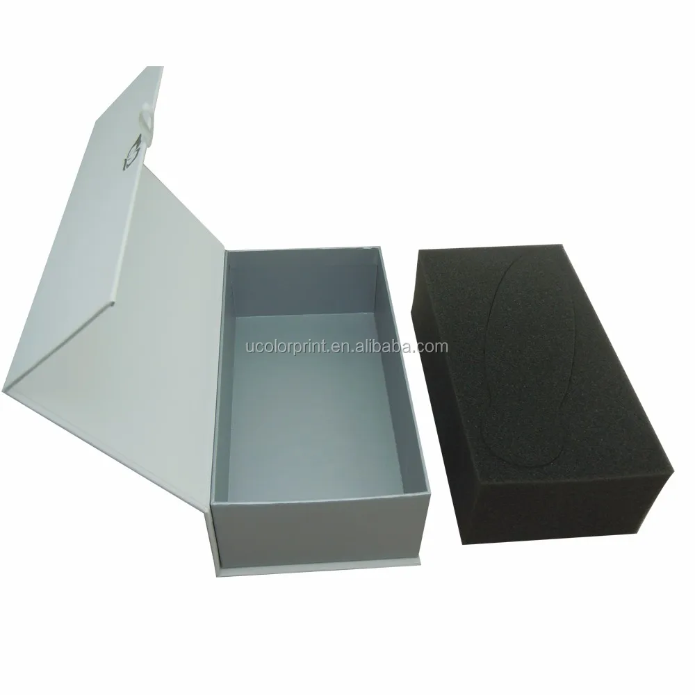 custom elegant flat folding gift shoe box with ribbon