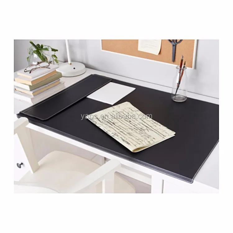 Office Desktop Pad Leather Large Table Mat With Fixation Lip Bent