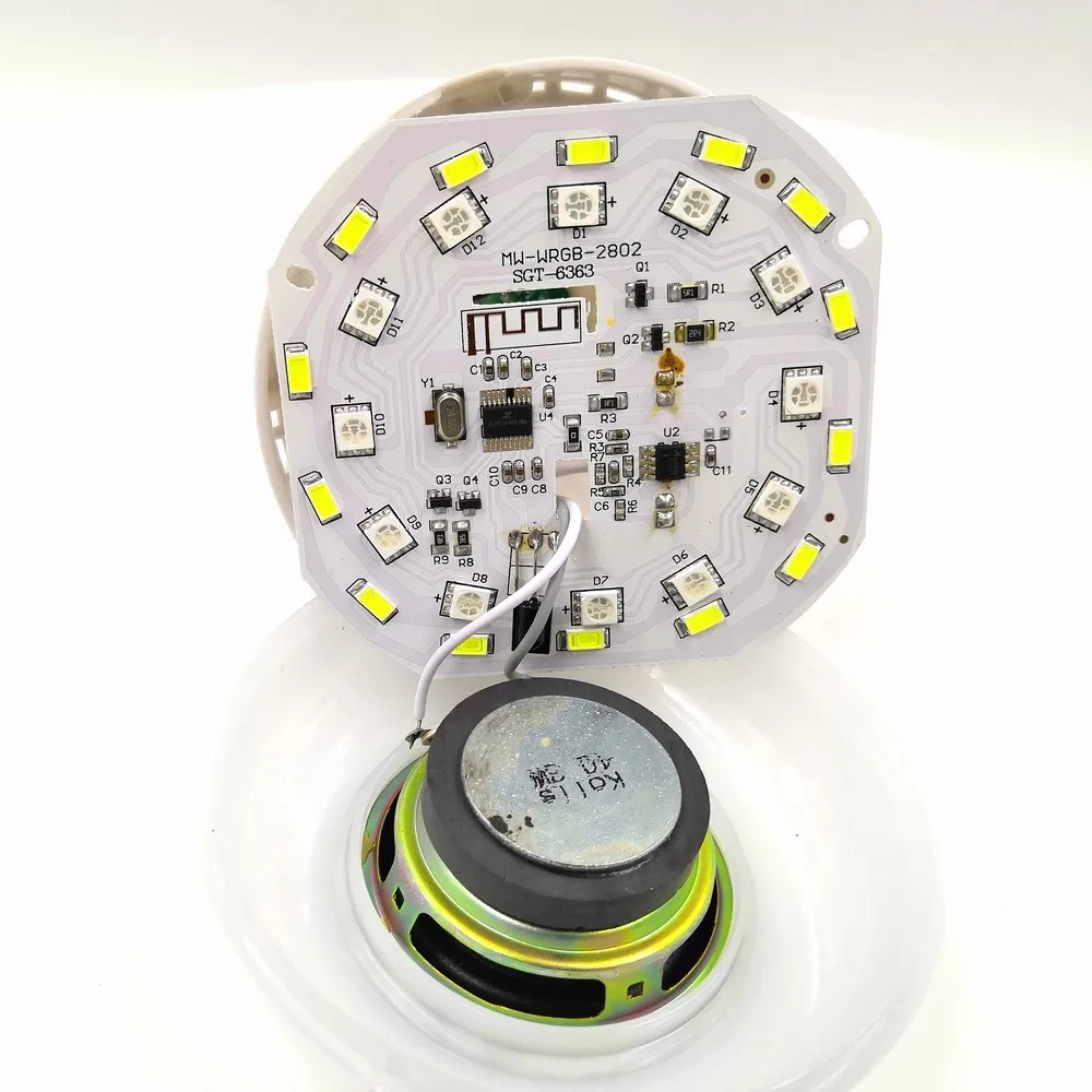Intelligent color changeable LED bulb speaker , with remote controller - ANKUX.COM