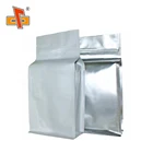 aluminum foil matt silver bag with zipper for tea/coffe packaging