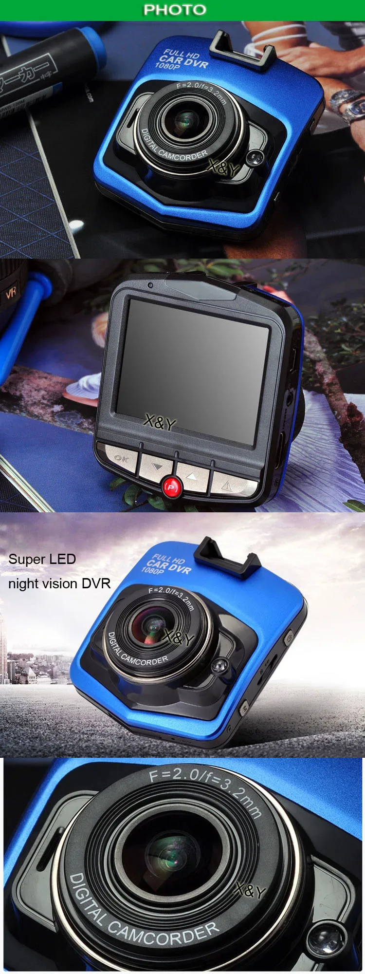 1080p Vandalism Car Video Camera Recorder Car Dash Camera Manual Car