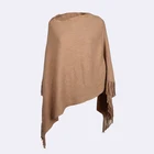 China retro soft brown brushed burlap fabric scarf lady