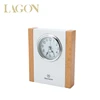 Customised Luxury White Hotel Guest Room Wooden Alarm Clock LM001