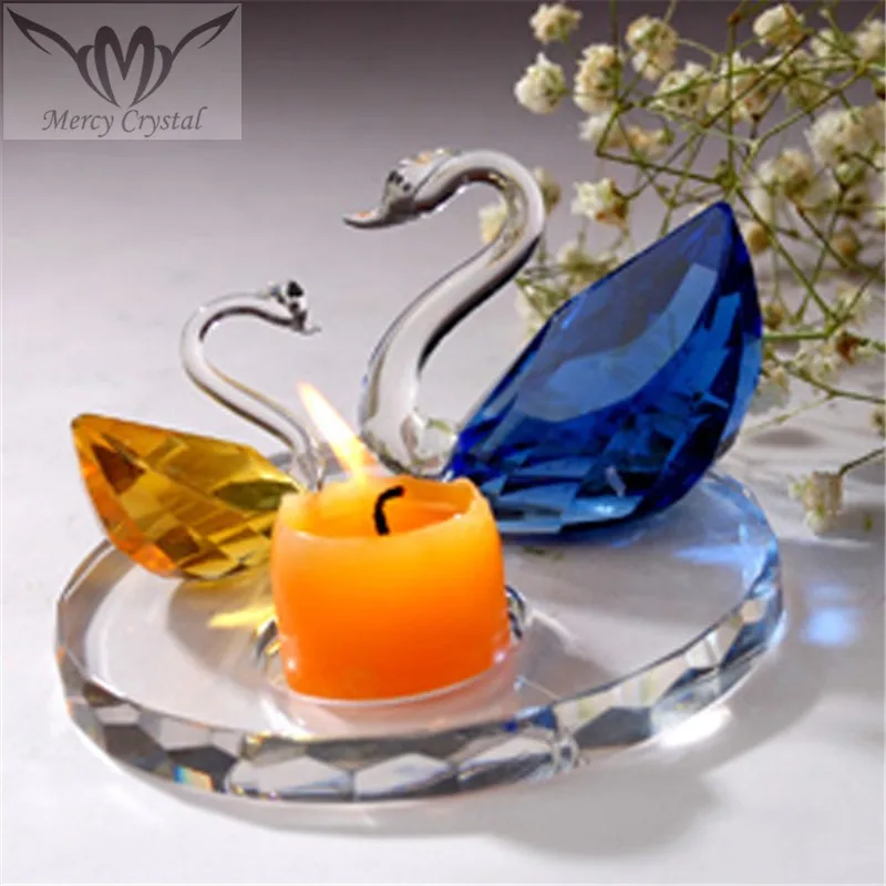 holders   item name wholesale wedding crystal swans tealight