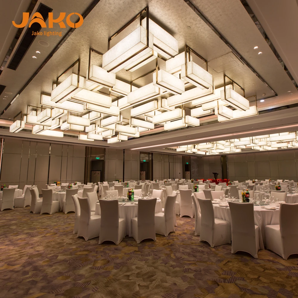 Luxury Hotel Banquet Hall Ballroom Lighting Modern Glass