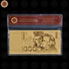 Wr Souvenir Gifts Pure Gold Foil Germany Banknote Collectible 1000 Mark Paper Bill with Free Frame