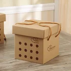 creative kraft brown paper foldable packaging gift boxes