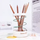 Office Use Popular Customized Hollow Out Spring Steel Wire Pen Pencil Holder