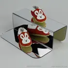 Factory Wholesale 2 Tier Silver Mirror Acrylic Display Stand Step Riser Plinth for mini figure or shoes