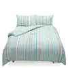 Custom Print Colorful Summer Striped Bedding Set Bed Cover Quilt Cover