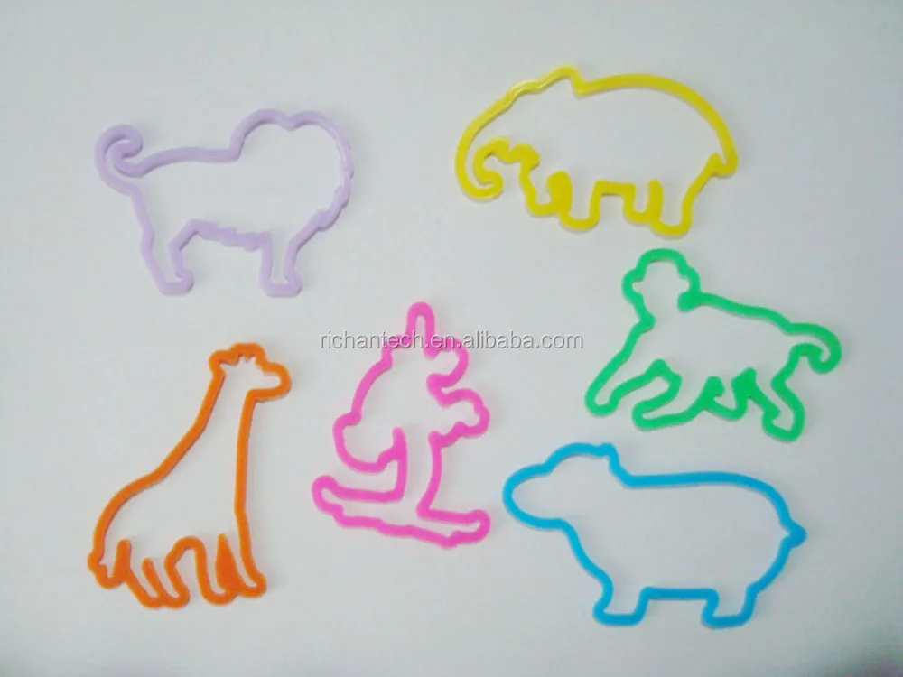 decorative fancy silly animal shapes silicone rubber wrist hand