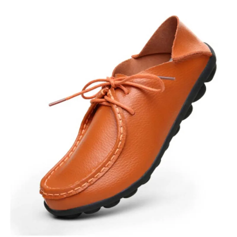 women leather shoes PU leather loafers women flat shoes flexible boat shoes women loafer plus size,L4085