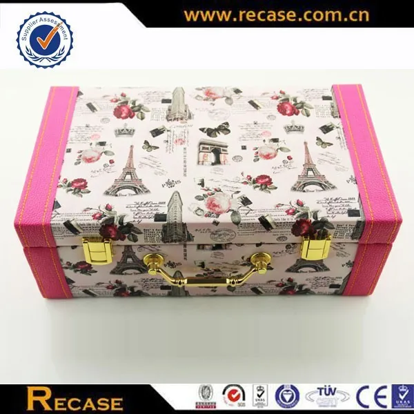 wooden frame leather covered gift jewelry cases decorative