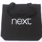 5OZ 100% Black ECO Canvas Cotton Customized Cotton Shopping Tote Bag