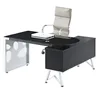 Modern High Quality Glass Top Executive Office Center Table Design With Steel Frame