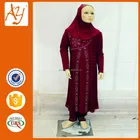 2016 dubai muslim islamic baby's up and down clothing dress abaya