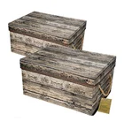 Hot Waterproof Coated Collapsible Toys Wood Grain Pattern Clothes Storage Box