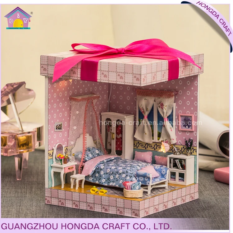 christmas decorations dream doll house gift diy wooden dollhouse