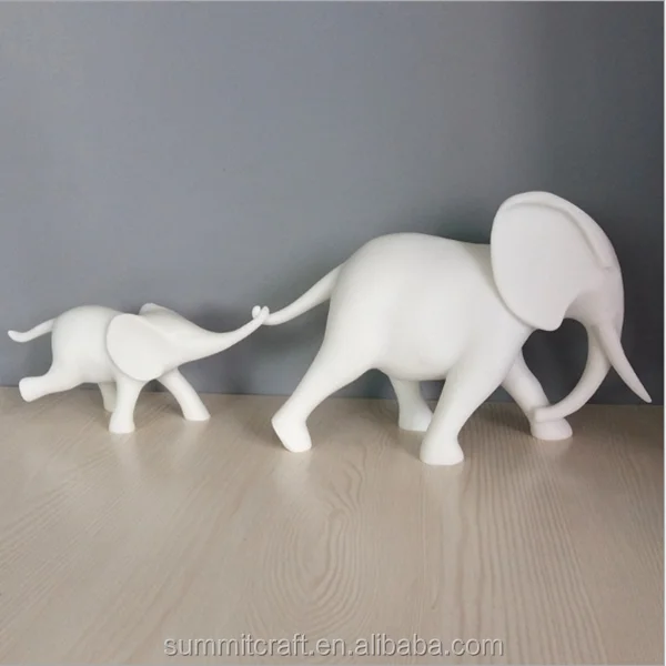 funny white elephant ornament resin elephant figurines