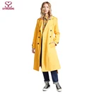 Elegant Ladies Twill Jacket Women Double Breasted styling Winter Coat