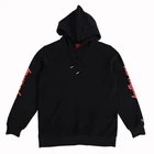 oversized custom logo printing black hoodie and embroidered logo hoodie with drawstring