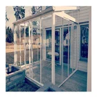 Custom Cheap sliding and swing aluminum white color bi folding glass door design